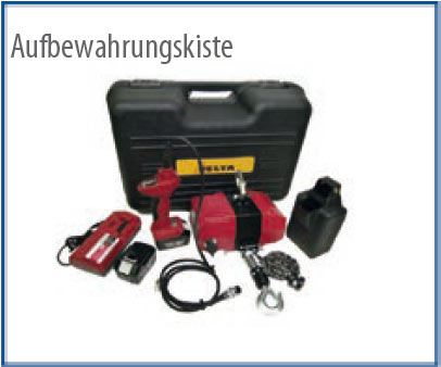 Der neue Akku-Elektrokettenzug der Fa. Wiedemann - Aufbewahrungskiste